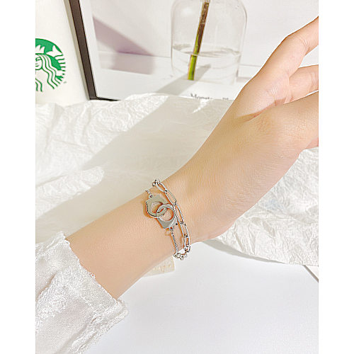 Simple Style Geometric Stainless Steel Plating Bracelets 1 Piece