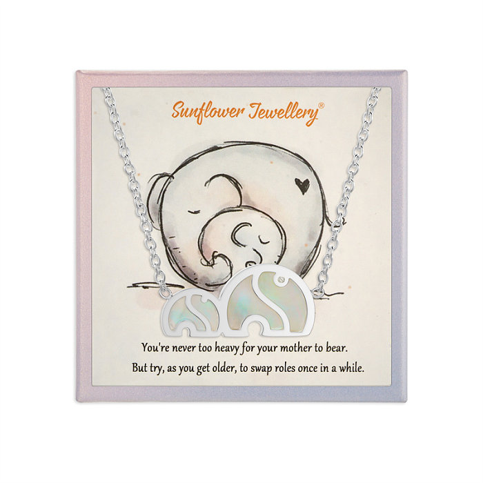 Casual Simple Style Classic Style Animal Elephant Stainless Steel  Stainless Steel Polishing Plating Inlay Zircon Silver Plated Pendant Necklace
