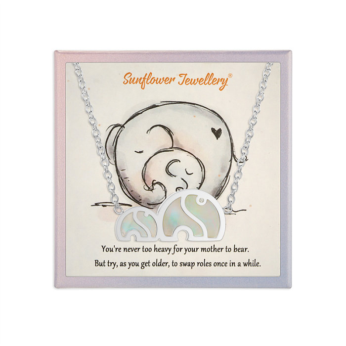 Style simple décontracté Style classique Animal Éléphant Acier inoxydable Acier inoxydable Polissage Placage Incrustation Zircon Plaqué Argent Collier Pendentif