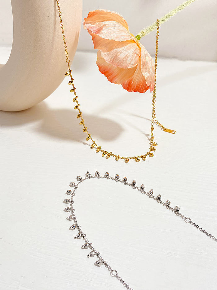 Einfache, geometrische Halskette aus Edelstahl im klassischen Stil in großen Mengen