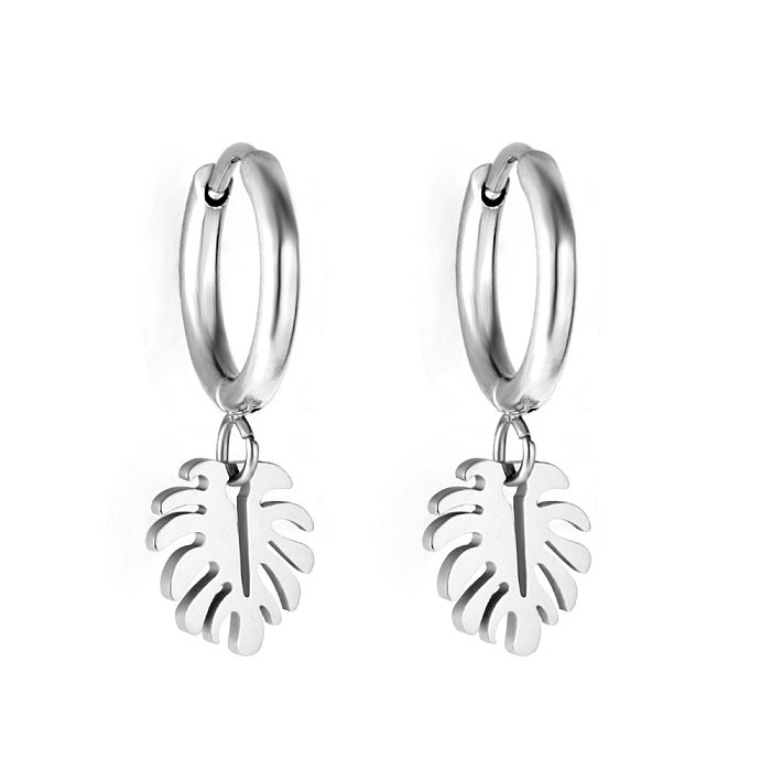 Fashion Star Stainless Steel  Plating Earrings 1 Pair