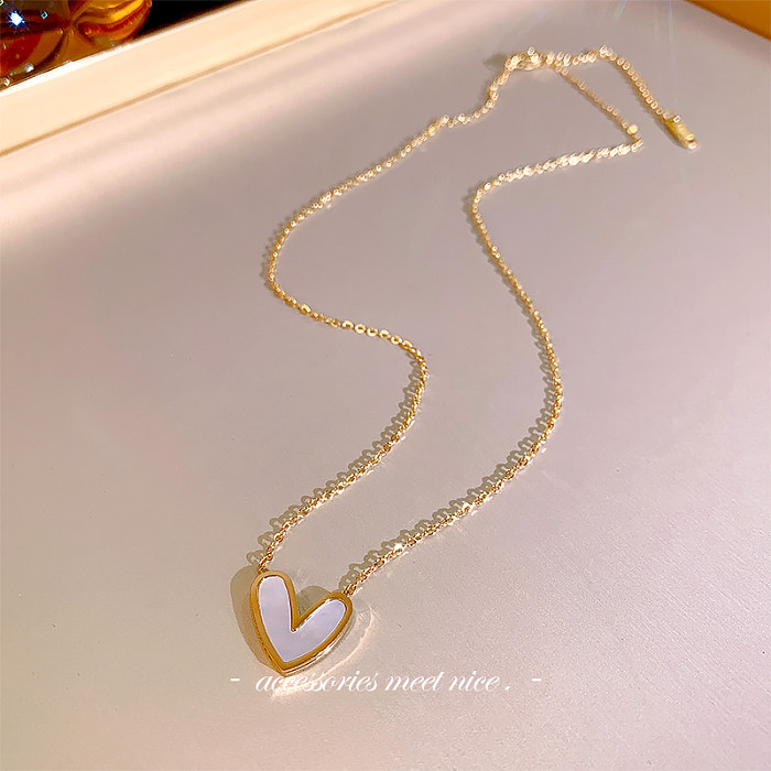 Venta al por mayor Collar de piedras preciosas artificiales chapado en oro de acero inoxidable 14K de mariposa de estilo simple