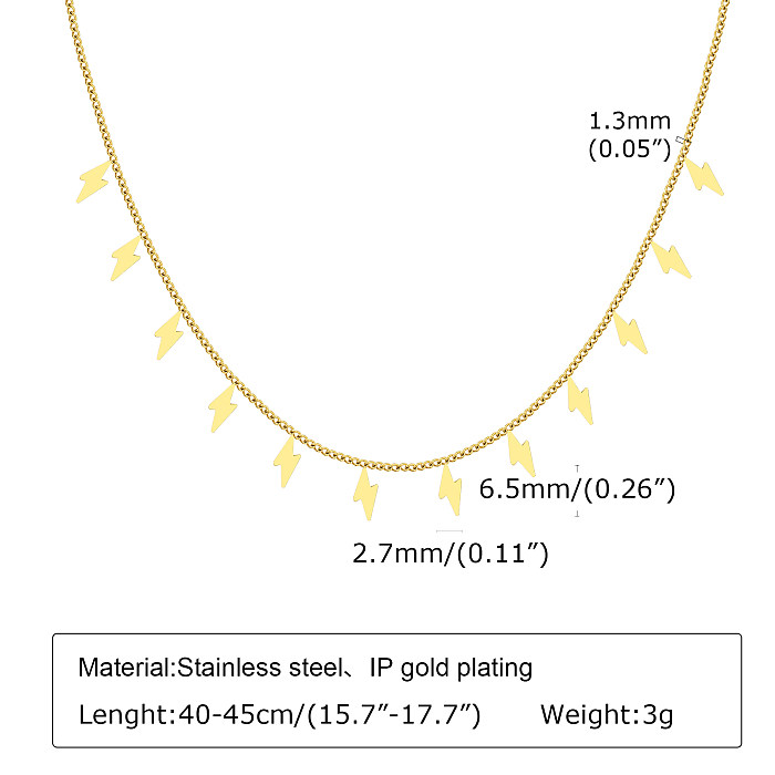 Simple Style Streetwear Four Leaf Clover Moon Heart Shape Stainless Steel  Plating Gold Plated Pendant Necklace