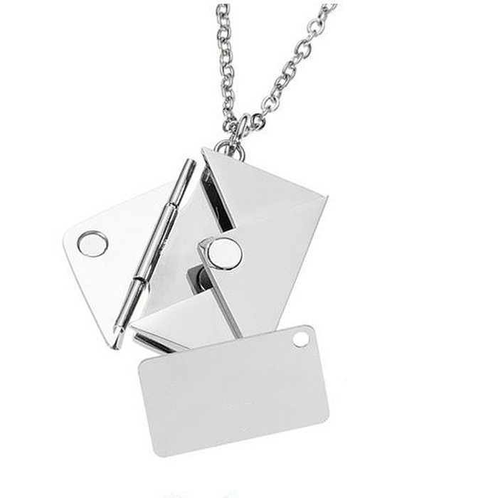 1 Piece Simple Style Envelope Stainless Steel  Stainless Steel Plating Pendant Necklace