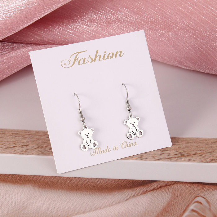 Fashion Portrait Stainless Steel  Polishing Drop Earrings 1 Pair