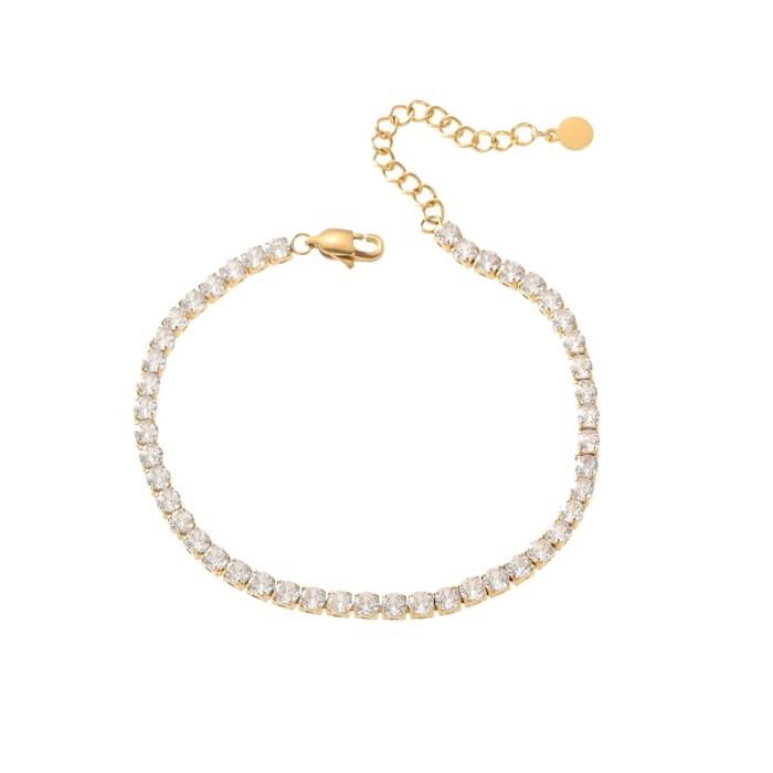 Bonito estilo simples estilo clássico círculo formato de coração borboleta aço inoxidável rosa banhado a ouro pulseiras de diamante artificial a granel