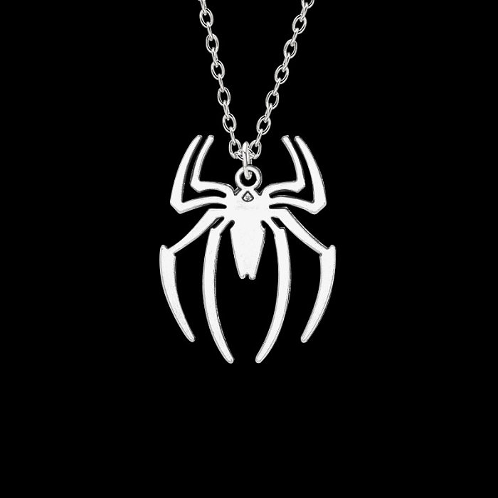 Cool Style Spider Stainless Steel  Pendant Necklace Plating Stainless Steel  Necklaces 1 Piece