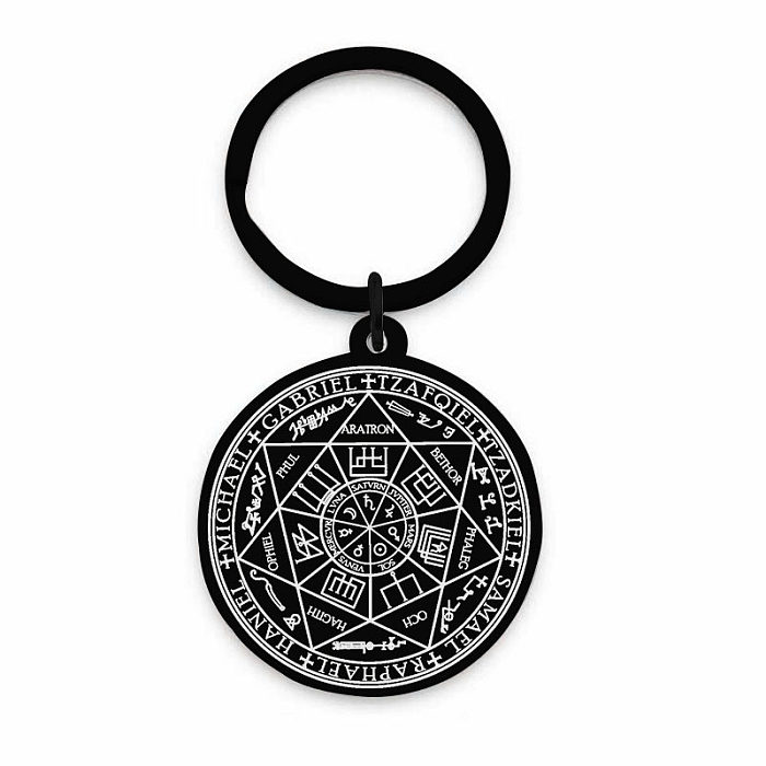 Retro Totem Symbol Stainless Steel  Pendant Necklace Keychain