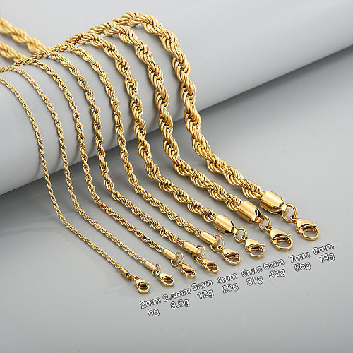 Fashion Geometric Stainless Steel  Stainless Steel Plating Necklace 1 Piece