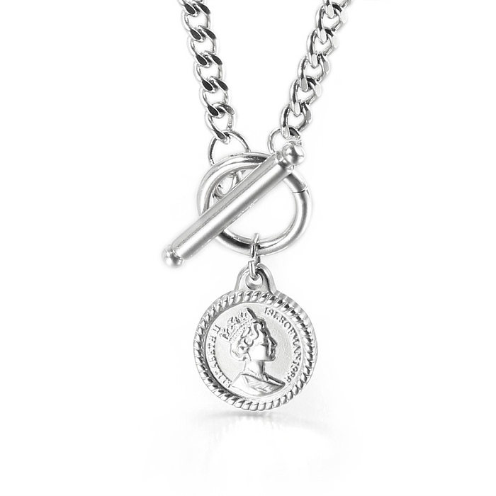 Wholesale Queen Coin Stainless Steel  Necklace jewelry