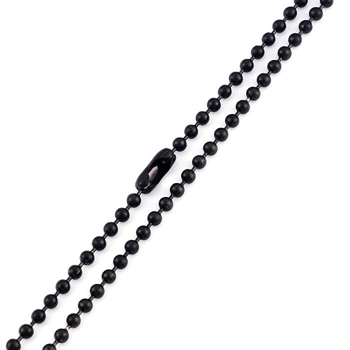 Fashion Stainless Steel  Long Round Bead Necklace Wholesale jewelry