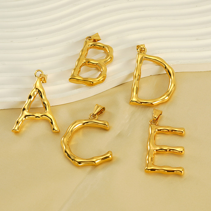 Collier en acier inoxydable avec lettres de mode, colliers en acier inoxydable