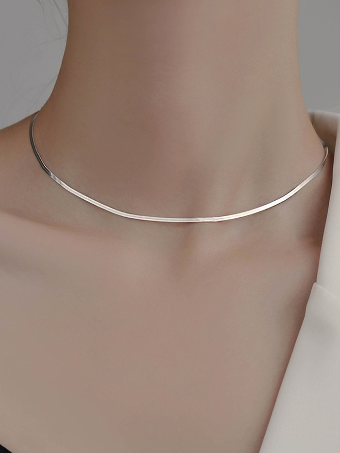 Elegant Hip-Hop Solid Color Stainless Steel  Steel Necklace