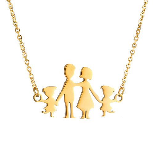 Modern Style Cartoon Stainless Steel  Stainless Steel Plating Necklace