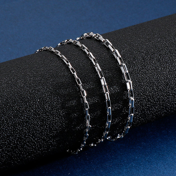 Bracelets de polissage géométriques en acier titane, style streetwear simple