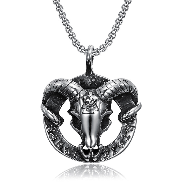 Retro Hammer Stainless Steel  Pendant Necklace