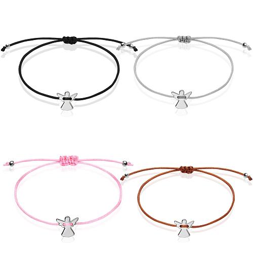 Simple Style Solid Color Stainless Steel Cloth Bracelets