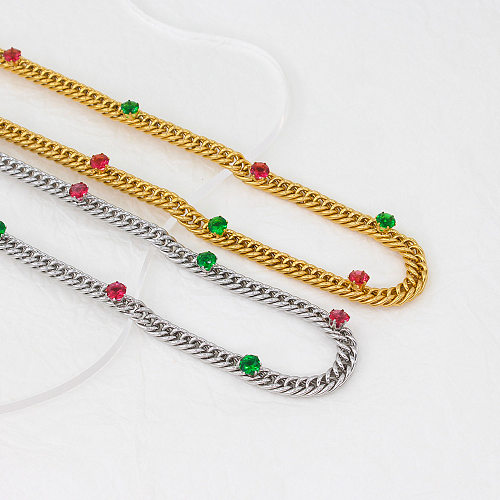 Geometrische vergoldete Halskette aus Edelstahl im klassischen Stil in großen Mengen