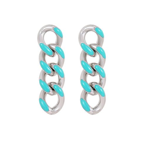 1 Pair Exaggerated Chain Plating Stainless Steel  Gold Plated Drop Earrings