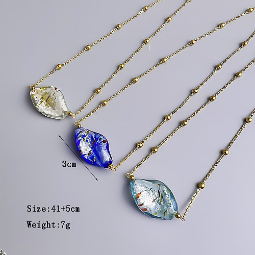 Simple Style Irregular Stainless Steel  Gold Plated Pendant Necklace In Bulk
