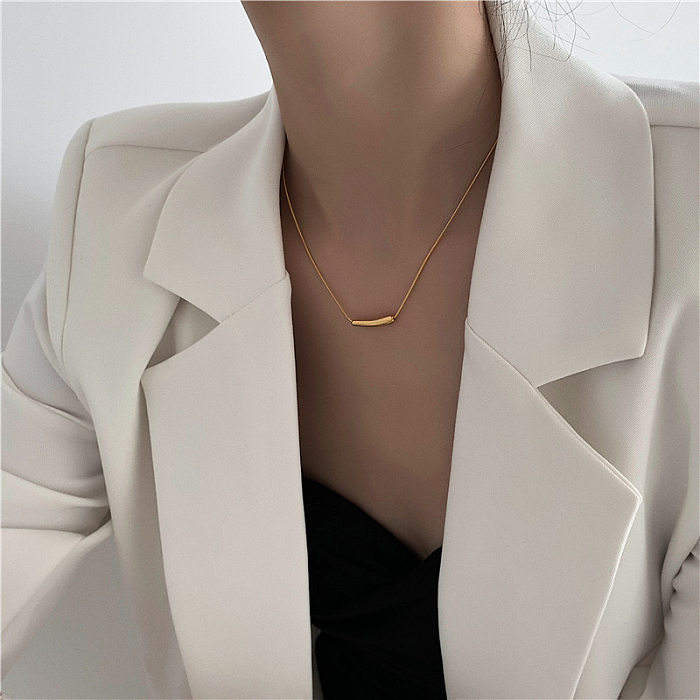 Basic Commute Geometric Stainless Steel Necklace
