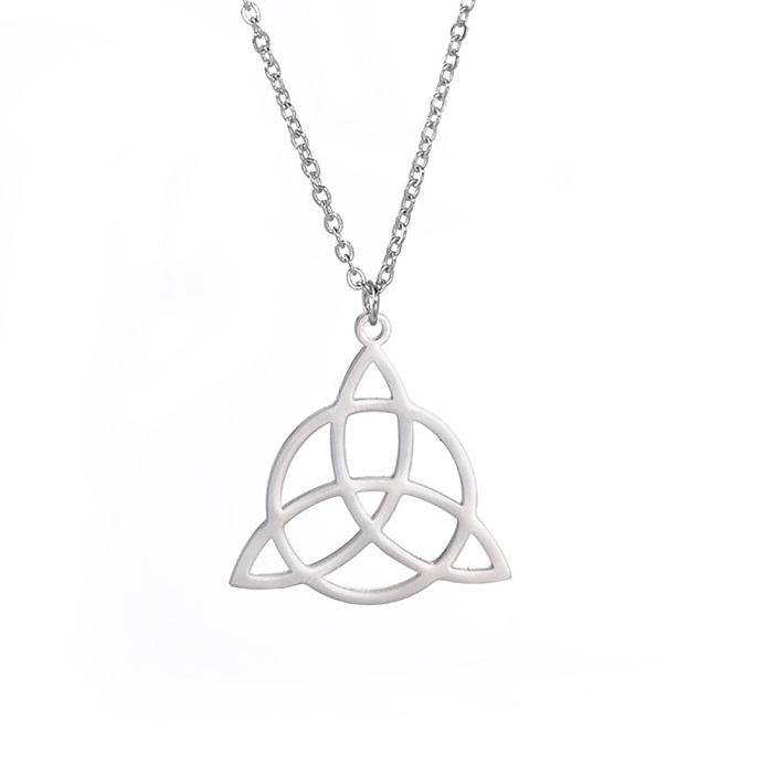 Lady Geometric Stainless Steel  Stainless Steel Plating Pendant Necklace
