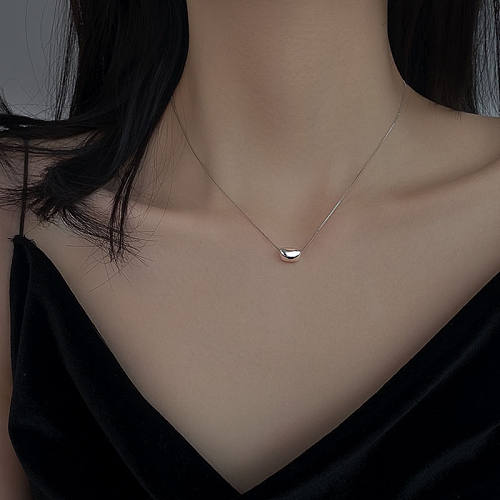 Simple Style Heart Shape Stainless Steel Chain Necklace 1 Piece