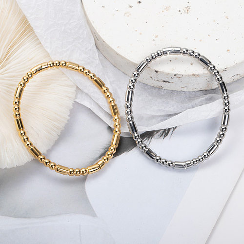 Simple Style Geometric Stainless Steel Bangle
