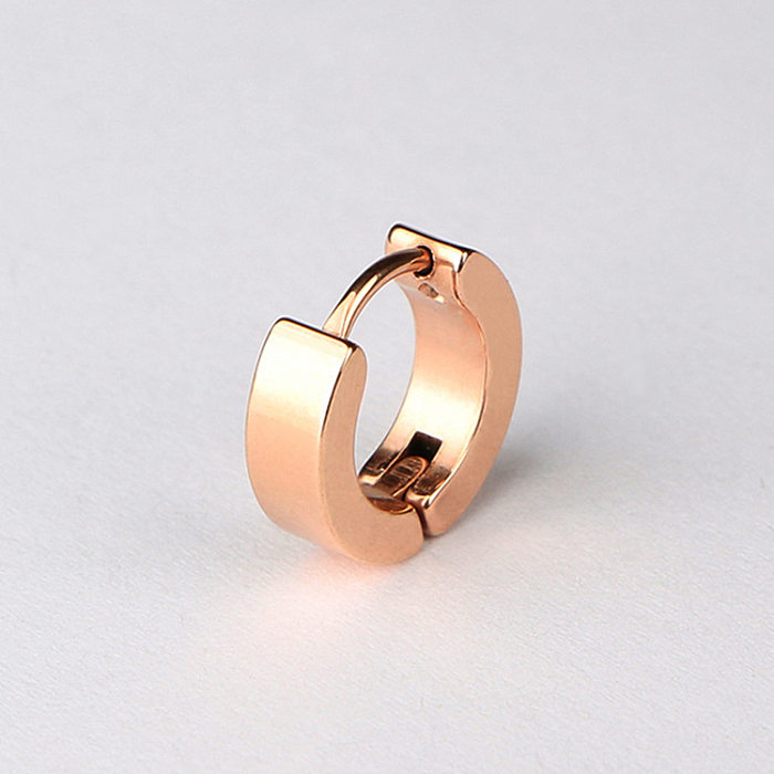 1 Piece Casual Solid Color Plating Stainless Steel Earrings