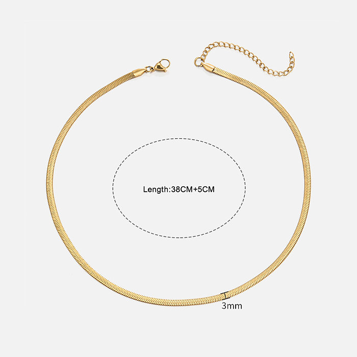 Basic Geometric Stainless Steel  Stainless Steel Plating 18K Gold Plated Necklace