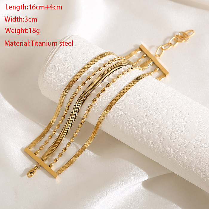 Casual Irregular Stainless Steel Enamel Plating Gold Plated Necklace