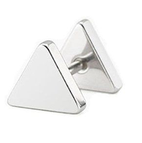 1 peça de brincos de orelha de aço inoxidável com revestimento triangular estilo clássico estilo simples