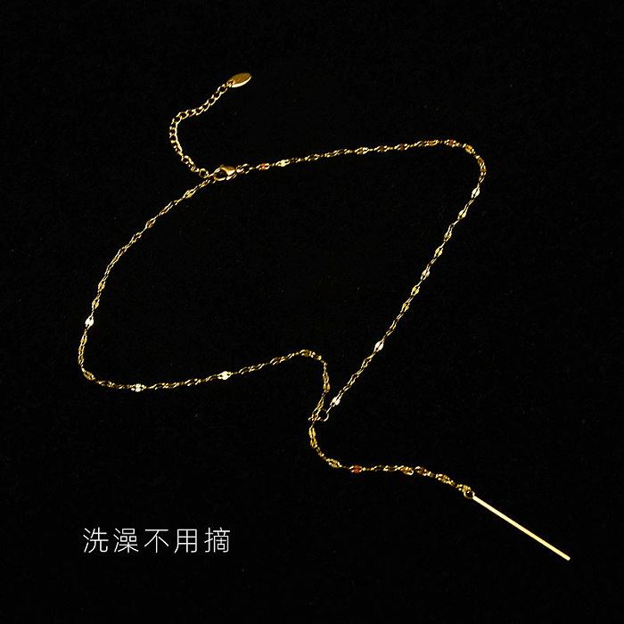 Fashion Digital Y-shaped Necklace Y-shaped Tassel Short Necklace Clavicle Necklace Stainless Steel Necklace Wholesale jewelry