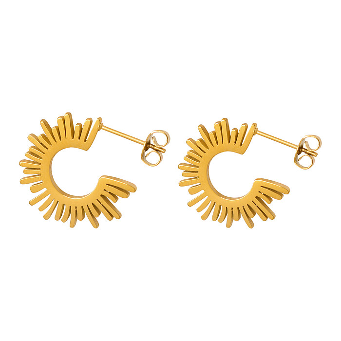 1 Pair Simple Style Geometric Stainless Steel Plating 18K Gold Plated Ear Studs