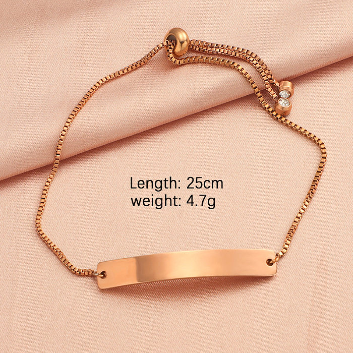 Simple Style Classic Style Geometric Stainless Steel Plating Bracelets