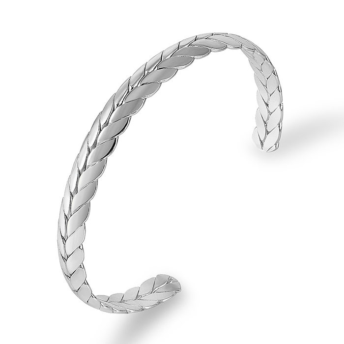 Elegant Lady Grain Titanium Steel Bangle