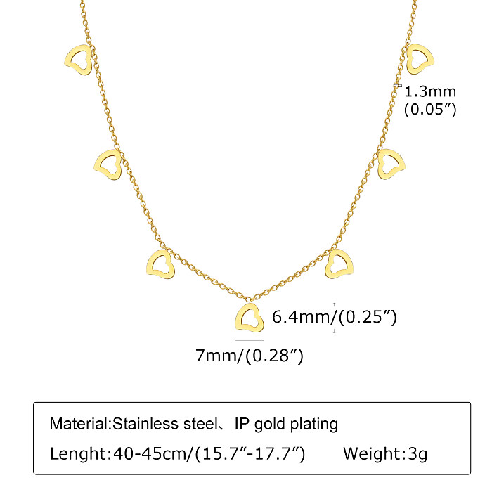 Retro Simple Style Cross Four Leaf Clover Lightning Stainless Steel  Plating Inlay Zircon 18K Gold Plated Necklace
