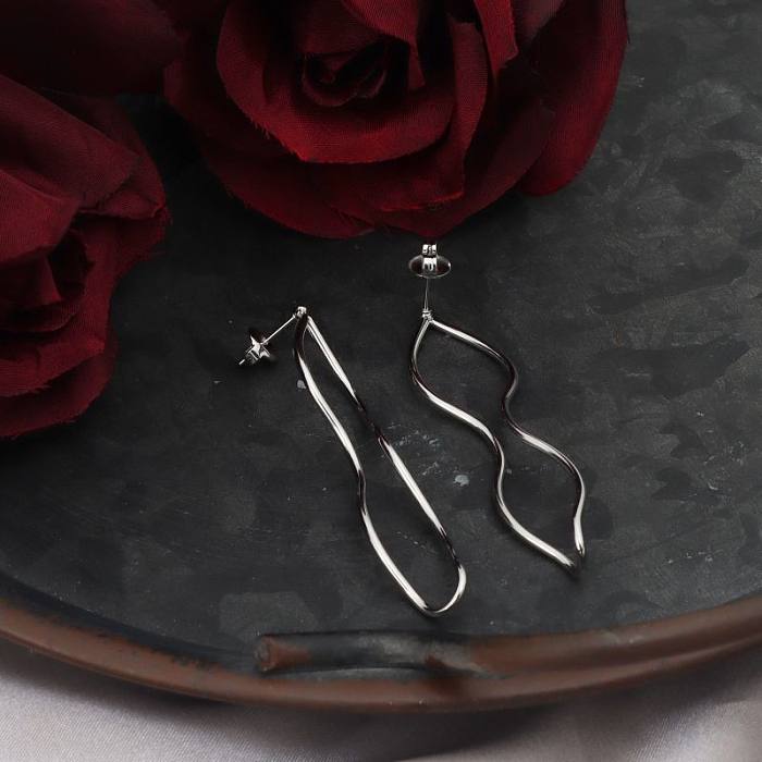 1 Piece Casual Modern Style Classic Style Solid Color Stainless Steel  Drop Earrings