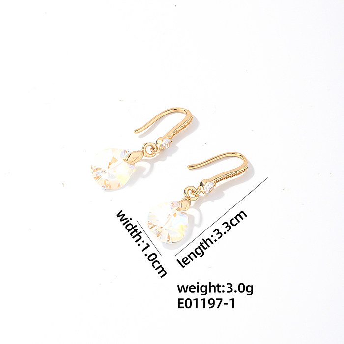 1 Pair Casual Sweet Streetwear Star Heart Shape Plating Stainless Steel  Gold Plated Drop Earrings