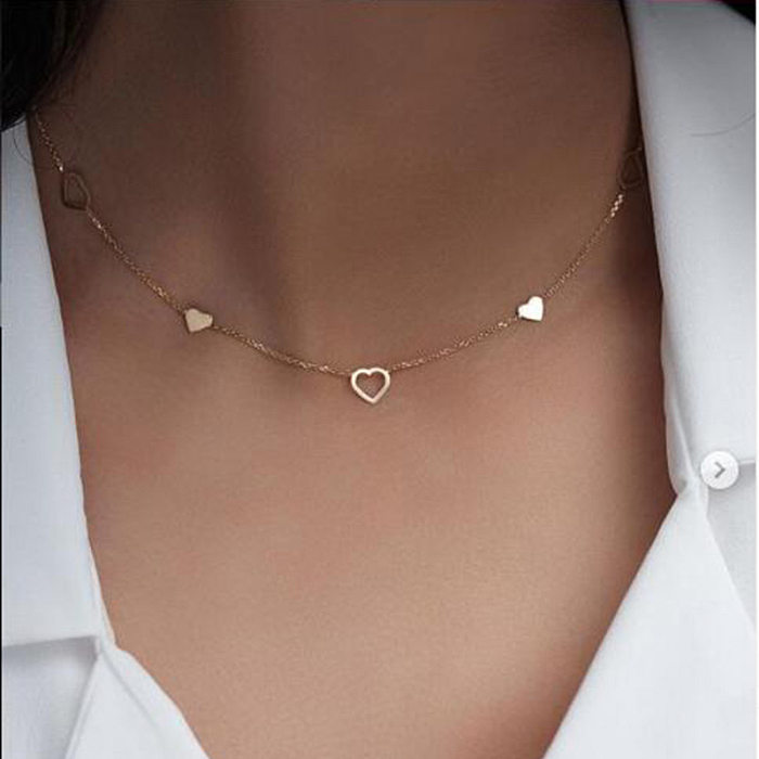 Wholesale Simple Heart Stainless Steel  Necklace jewelry