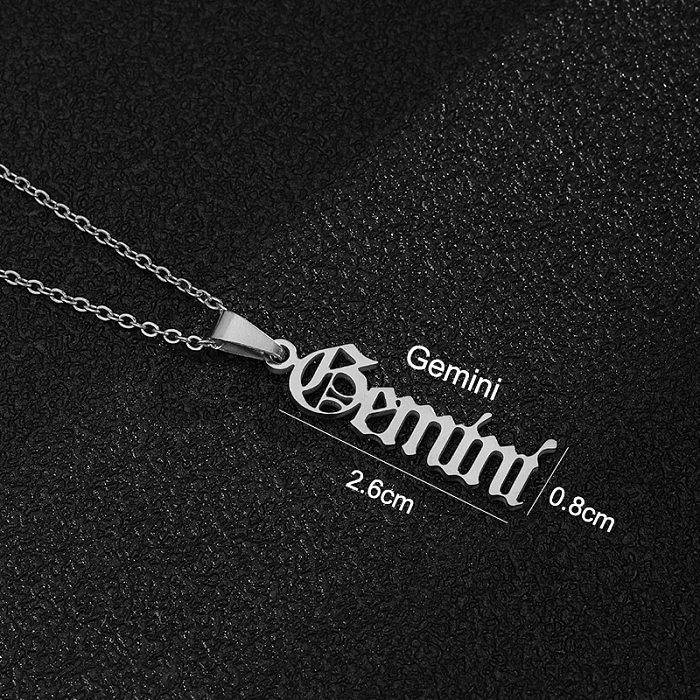 Simple Style Constellation Stainless Steel  Necklace Plating Stainless Steel  Necklaces