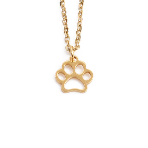 Wholesale Simple Dog Paw Pendant Stainless Steel  Necklace jewelry