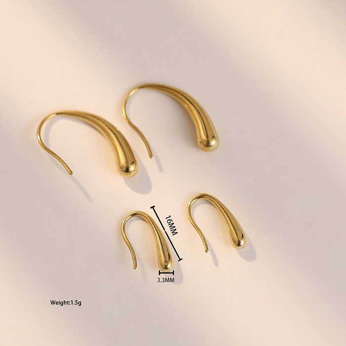 1 Pair Simple Style Irregular Stainless Steel  Ear Hook