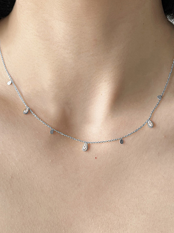 Simple Style Round Stainless Steel  Necklace