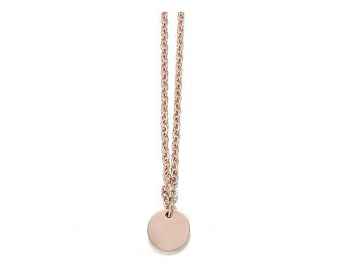 Simple Style Round Stainless Steel  Stainless Steel Plating Pendant Necklace