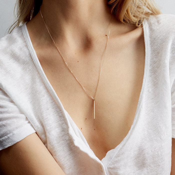 Fashion Geometric Single Pendant Stainless Steel   Women's Necklace
