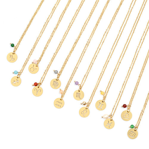 Fashion Constellation Stainless Steel  Stainless Steel Plating Necklace 1 Piece