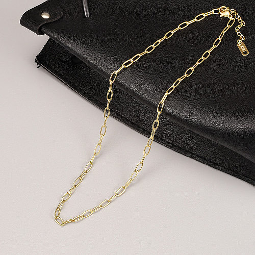 Fashion Geometric Stainless Steel Gold Plated Necklace 1 Piece