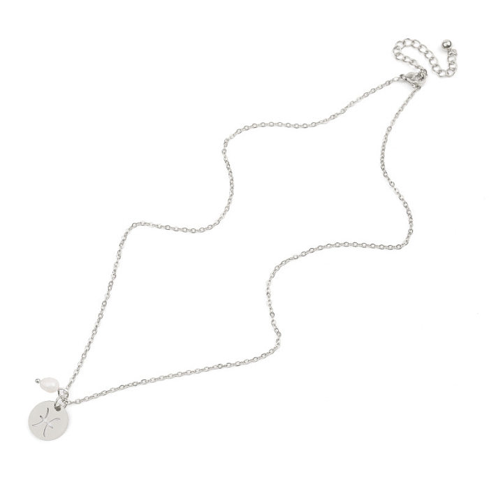 Fashion Constellation Stainless Steel  Stainless Steel Plating Necklace 1 Piece