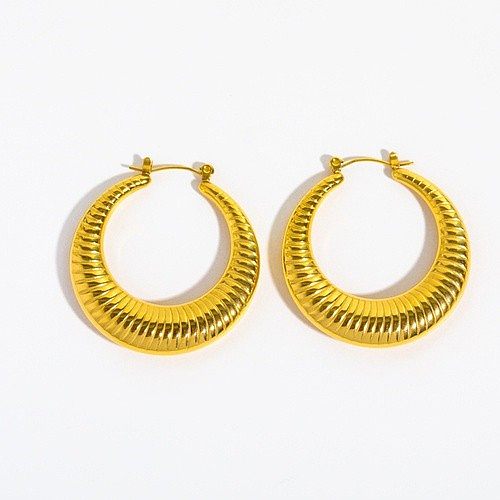1 Pair INS Style Simple Style Geometric Stainless Steel  Plating 18K Gold Plated Earrings